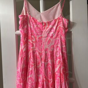 Pink and White Paisley Romper